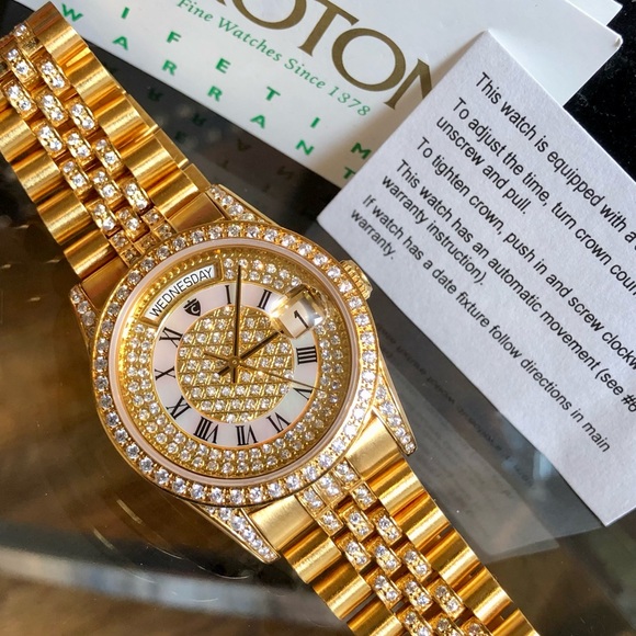 🚨SOLD🚨on Mercari Croton 1st Gen Bellagio Swiss Eta 2834-2 Day Date 25J watch - Picture 13 of 13